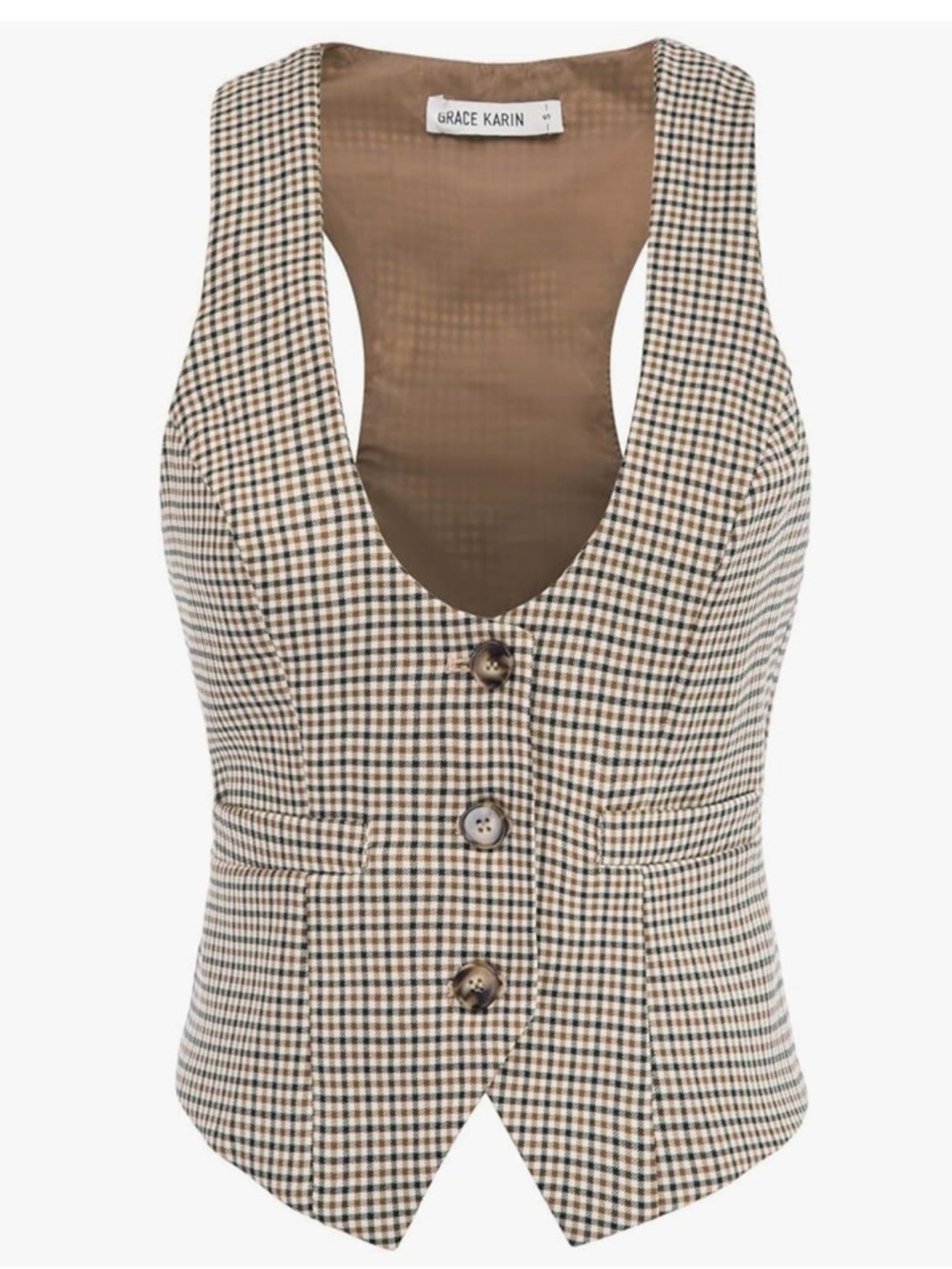 Grace Karin - Women's Dressy Casual Vest Waistcoat - L